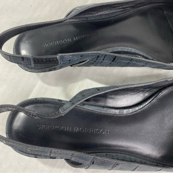 Sigerson Morrison Leather Slingback Sandal - Picture 3 of 10
